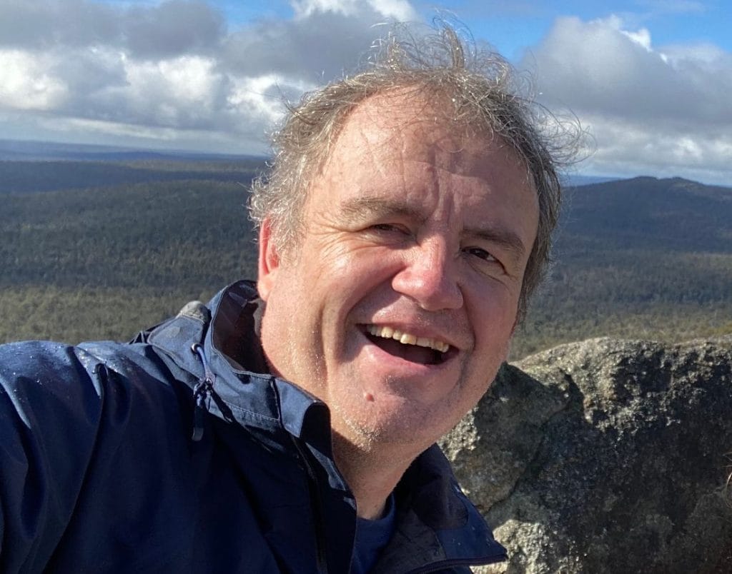 Didier, founder of LifeTrail, on Mount Cuthbert